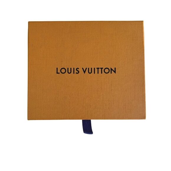 Louis Vuitton Square Orange Drawer Gift Box With Blue Louis Vuitton Bow Ribbon - Picture 1 of 4